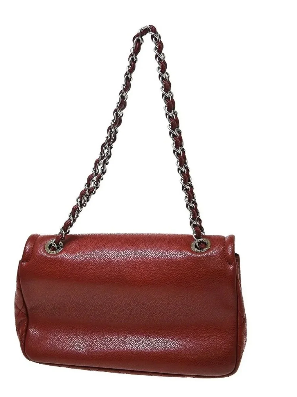Chanel Red Calfskin Straight Flap Shoulder Bag NQ11761